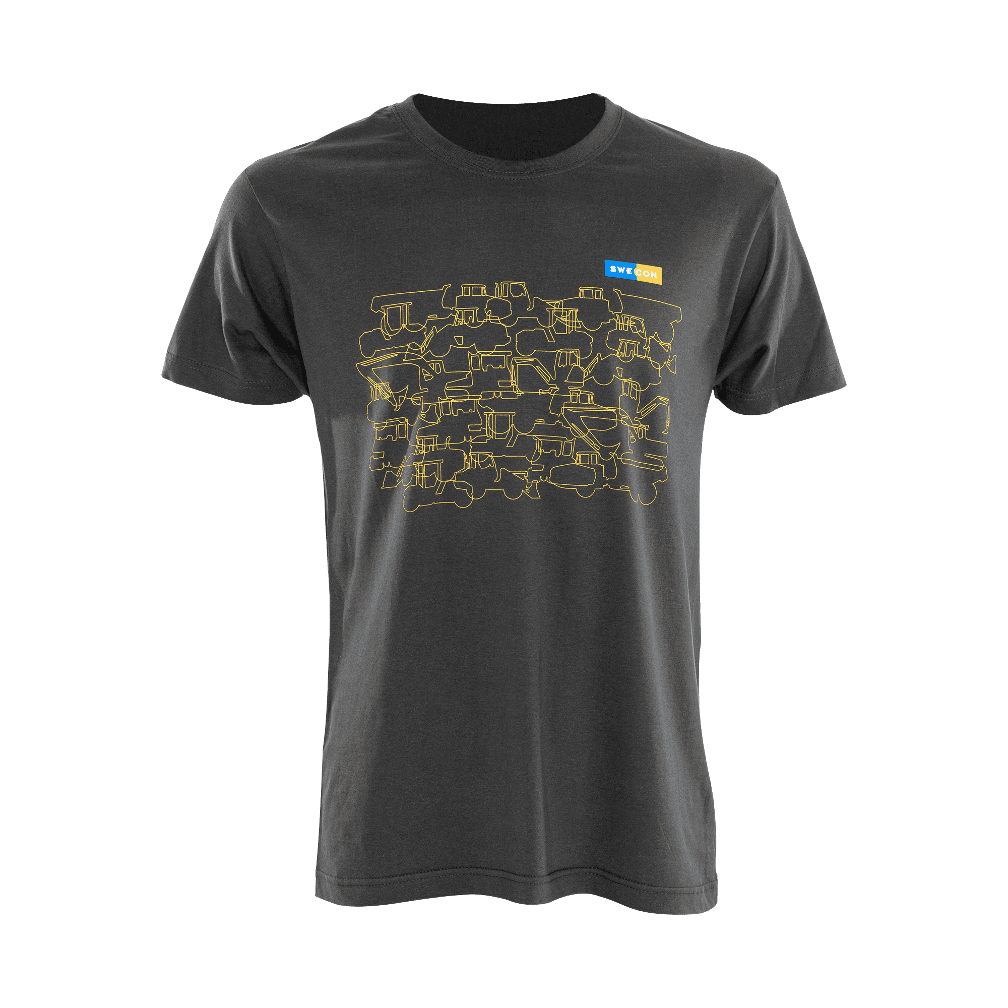 T-shirt i bomull med maskinmönster samt Swecon logo på bröstet