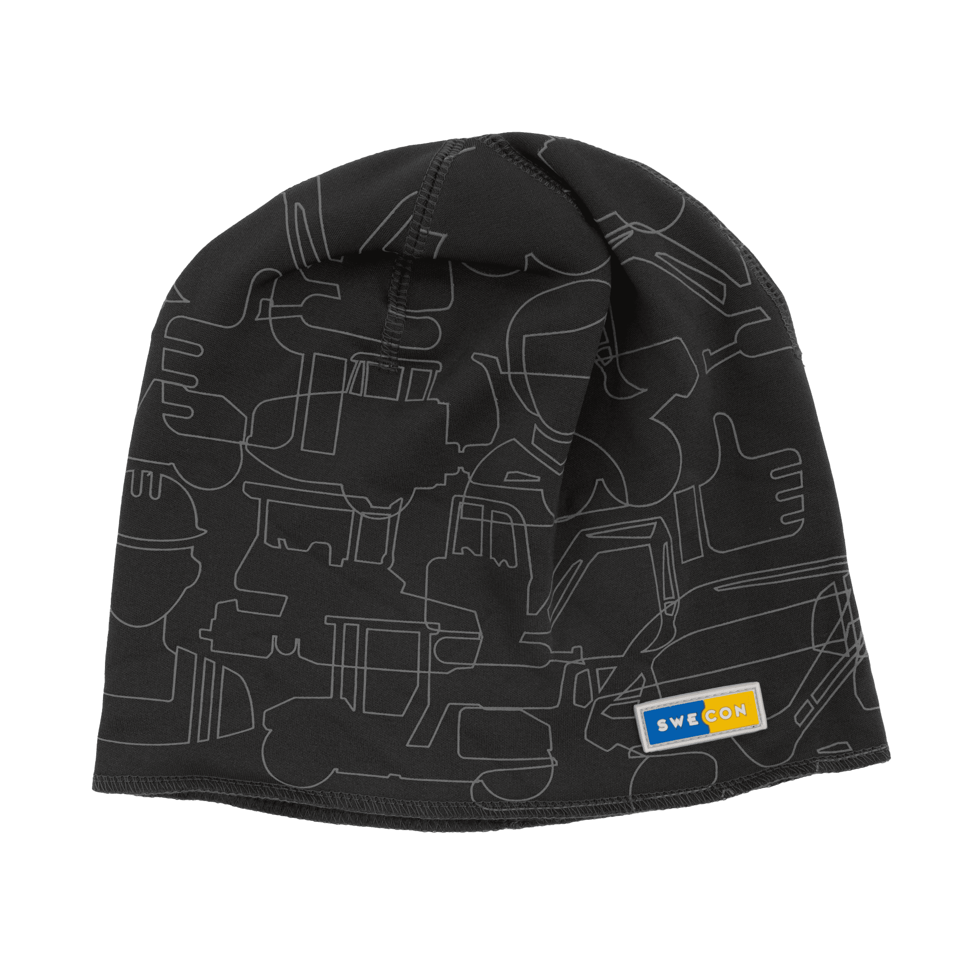 Swecon grå mössa med mönster